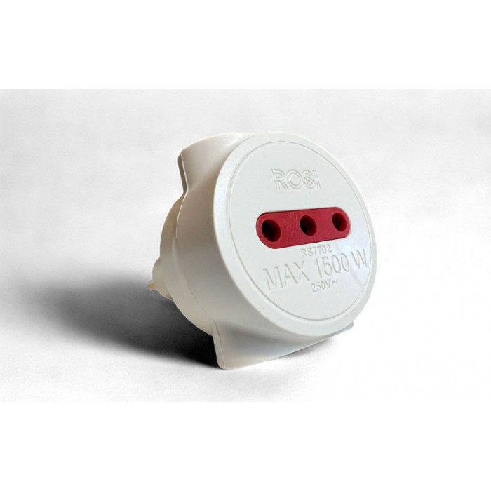 Dreifachstecker 16a t Adapter nur 10A Weiß RS7702B