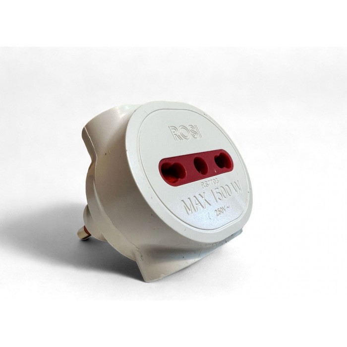 Dreifachstecker 16a T bivalenter Adapter WEISS RS7703B