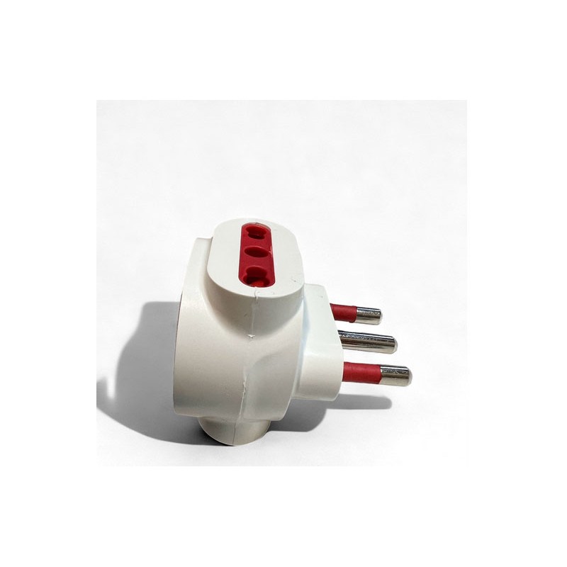 Dreifachstecker 16a T bivalenter Adapter WEISS...
