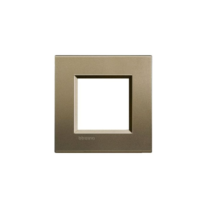 Placca quadra square Living Light 2 posti Bticino 