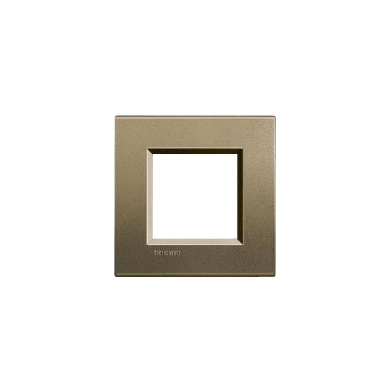 Placca quadra square Living Light 2 posti Bticino 