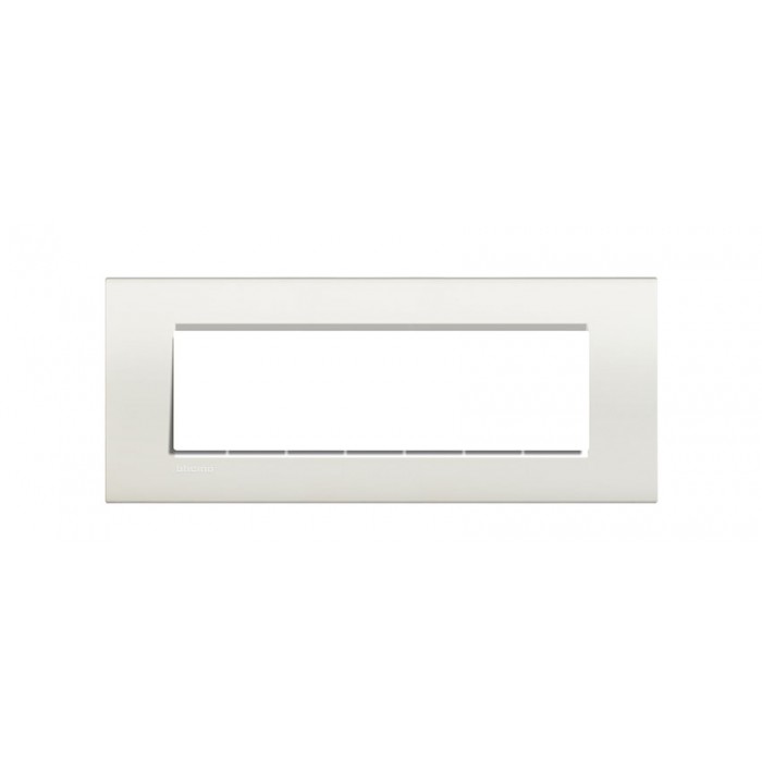 Placca living light serie quadra 7p bianca LNA4807BI Bticino