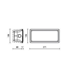 Recessed steplight for external lighting e27 ip65 black