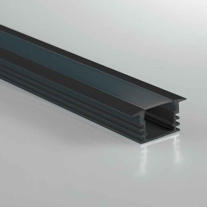 Aluminum profile black diffuser caps brackets included...