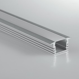 Led lights aluminum profile 200x17x12mm 2mt bar with recessed opal cover