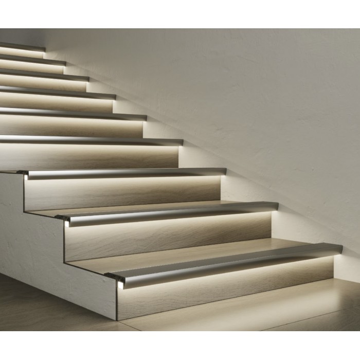 Stufenprofil-Diffusor aus silberfarbenem Opal mit Blatt... 2