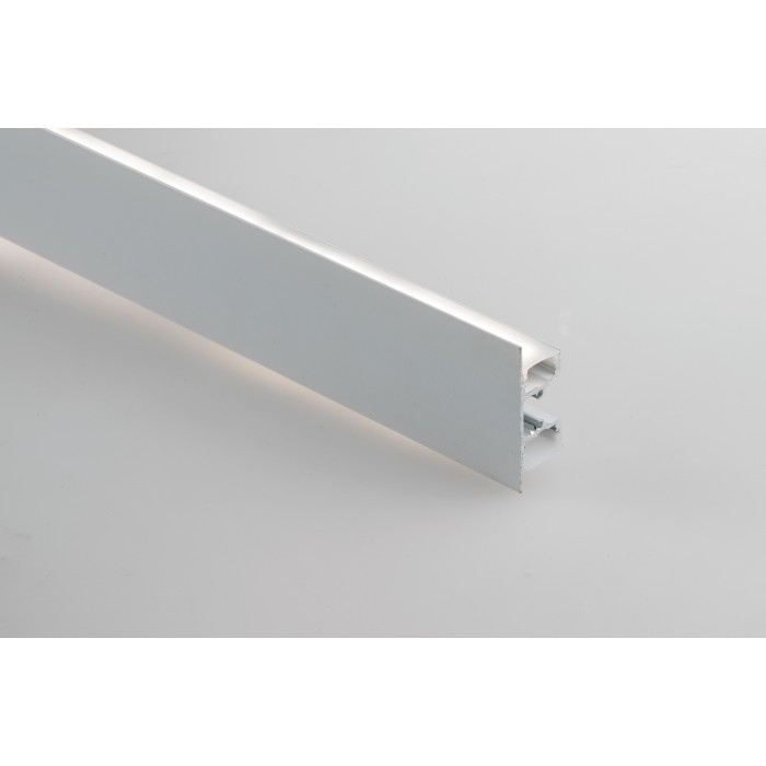 Weißes Opaldiffusorprofil mit Kappen und Halterungen im...