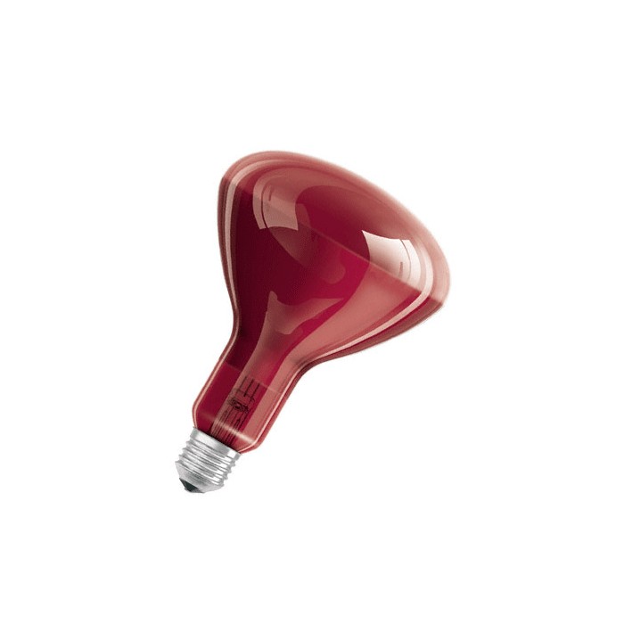 Lampada infrarosso infrared incandescenza E27 150w rossa riscaldare ri150 