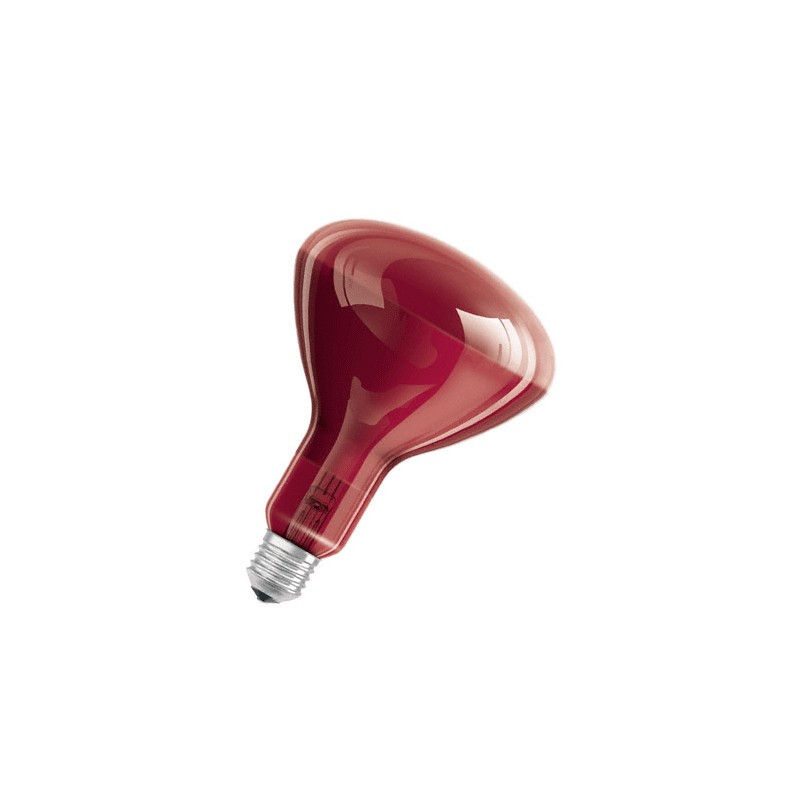 Lampada infrarosso infrared incandescenza E27 150w rossa riscaldare ri150 