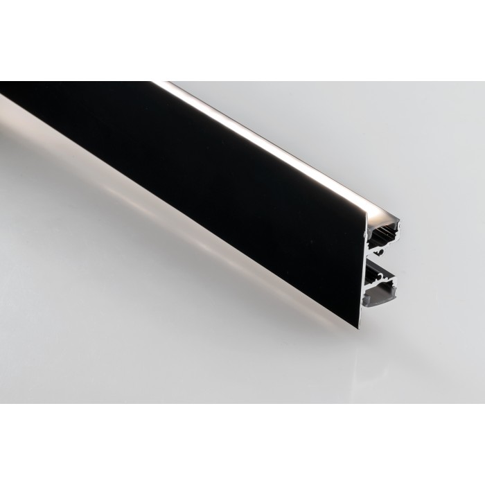 Diffuseur de fumée profil noir avec capuchons et supports...