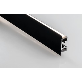Smoke diffuser black profile with caps and brackets included 200x4,9x125cm