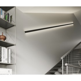 Smoke diffuser black profile with caps and brackets included 200x4,9x125cm