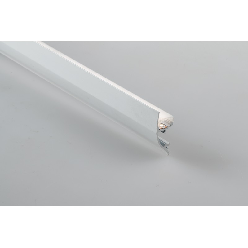 White opal diffuser profile with caps and...