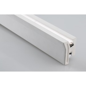 Plaster profile for bi-emission led including aluminum core and pc diffusers 1000x61x41mm