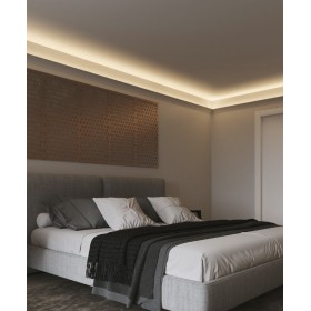 Gipsprofil für Bi-Emissions-LED inklusive Aluminiumkern und PC-Diffusoren 1000 x 61 x 41 mm