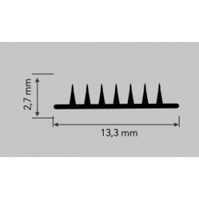 Basisprofil für Ableitungsstreifen silberfarben 2m