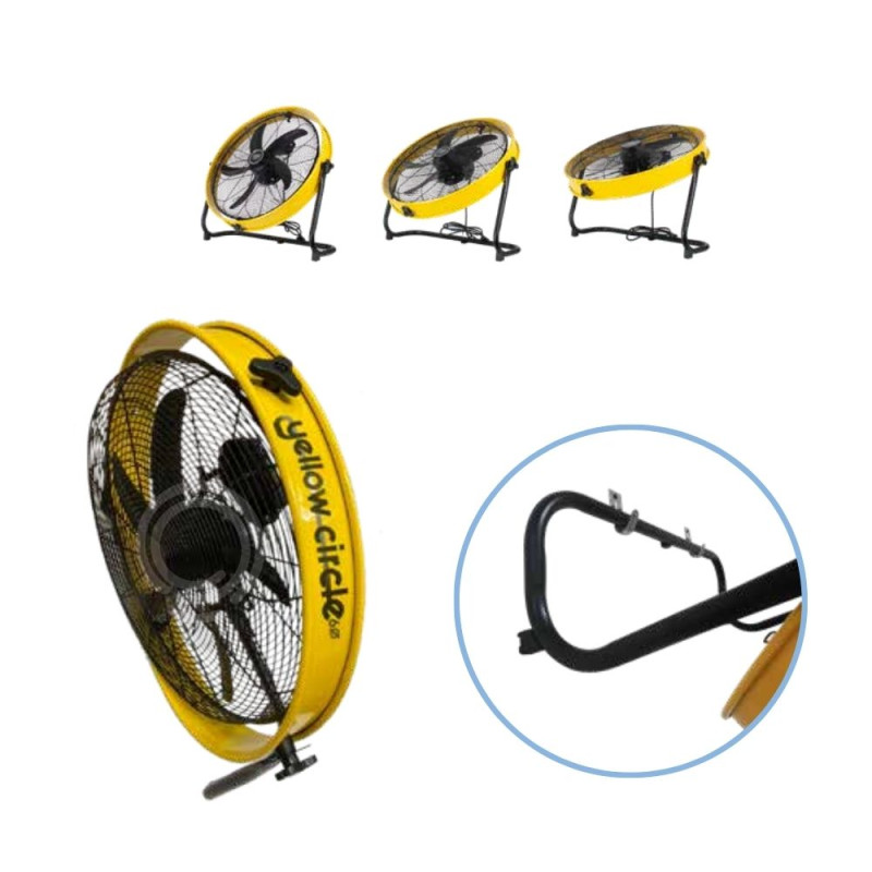 Ventilatore da terra professionale yellow d.60 120w 3 veolcità