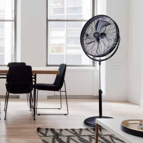 Ventilatore elettrico a piantana regolabile 3 velocità h.135 d,45