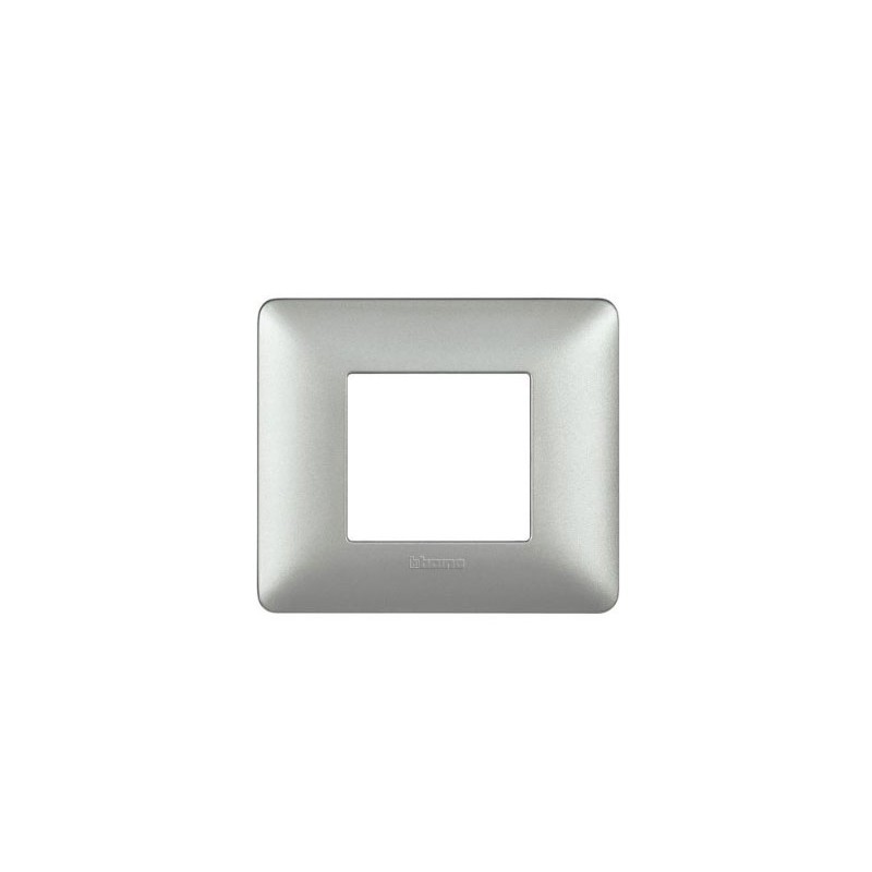 Placca 2 moduli colore silver Matix Bticino...