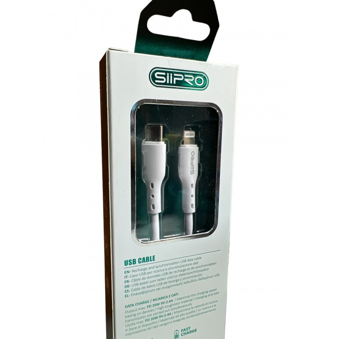 Câble Lightning vers chargeur rapide Type-C 20 W avec... 2