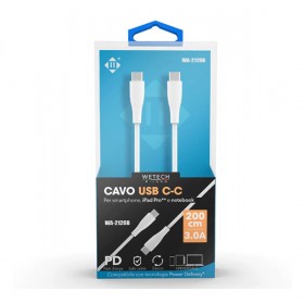 Cavo USB Type-C -C 2mt 3A WeTech Potenza e Versatilità per i Tuoi Dispositivi 