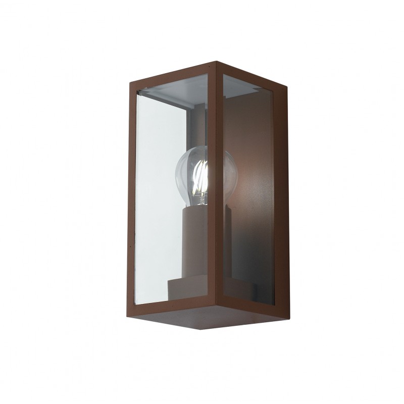 Wall light in bronze metal with glass diffuser...