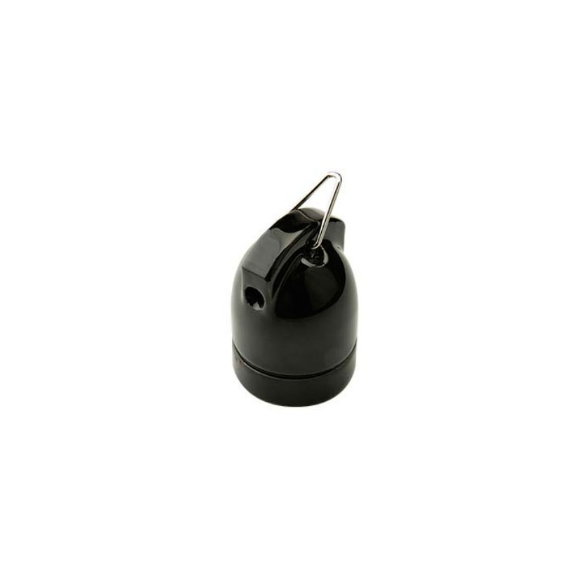 SCHWARZE Keramiklampenfassung E27 Edison mm50...