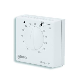 Boiler room thermostat and electromechanical on/off switch geca
