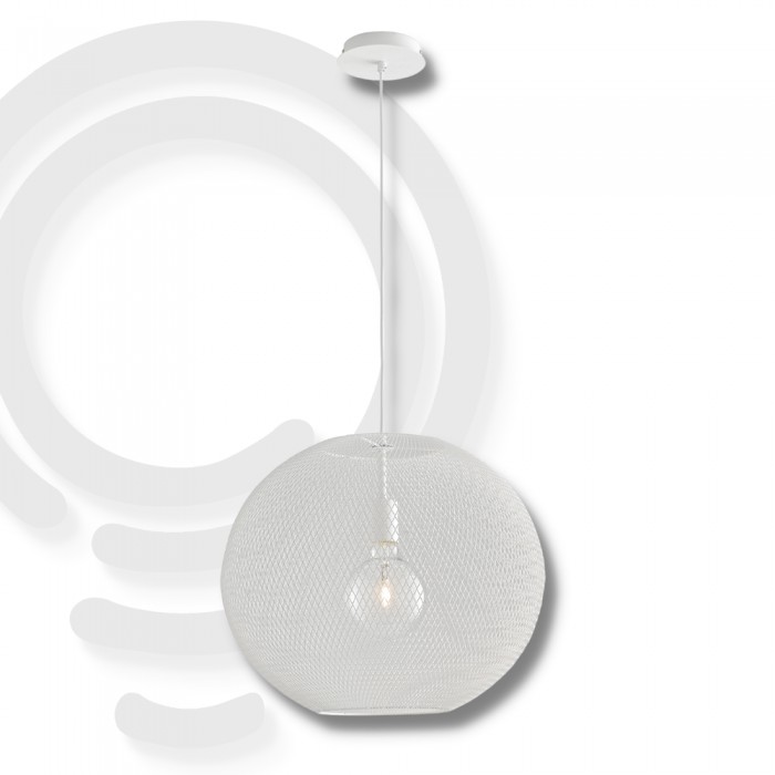 Suspension in white 1xe27