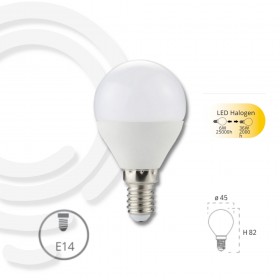 Lampadina led globo e14 6w 470lm 6500k 45x80 15000h cri80 