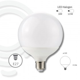Globe led ampoule e27 18w 1850lm 6500k 120x156mm 15000h cri80