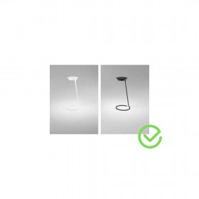 Table lamp rechargeable with batteries in metal and painted ABS for indoor and outdoor use