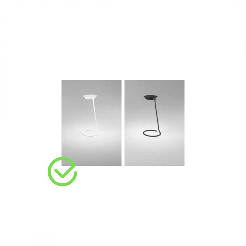 Table lamp rechargeable with batteries in white...