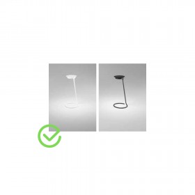 Mit Batterien wiederaufladbare Tischlampe aus weiß lackiertem Metall und ABS für den Innen- und Außenbereich