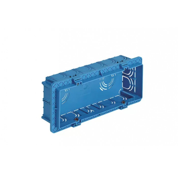 Boîte dencastrement rectangulaire 6 modules Vimar bleu clair