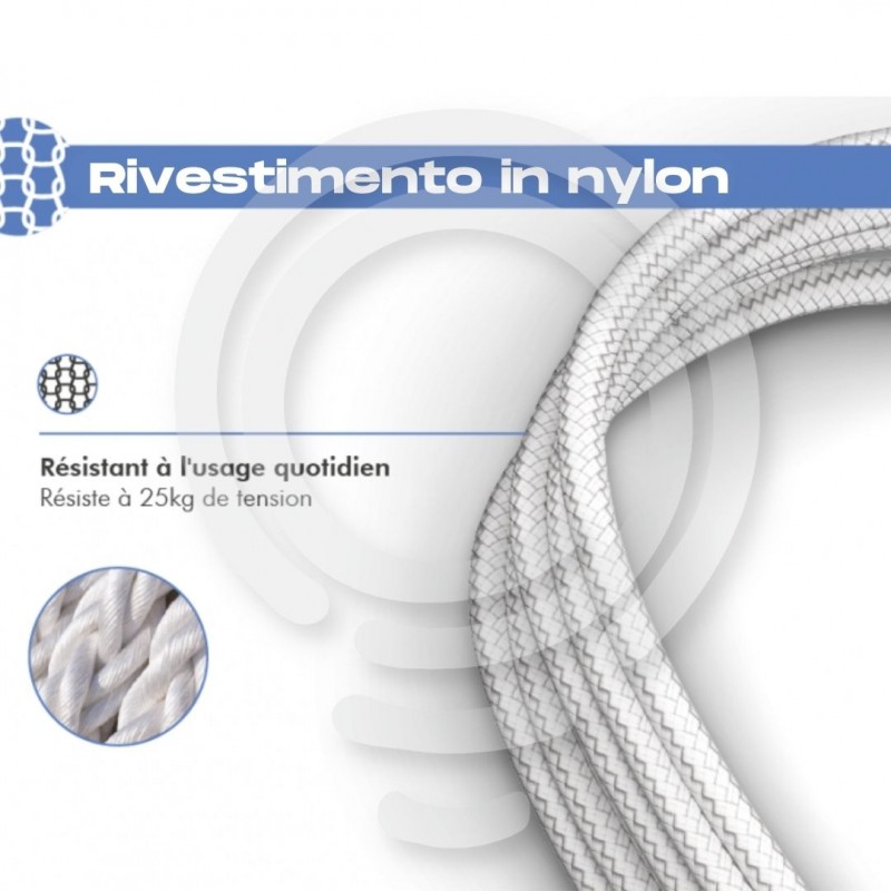 Rugged USB A/Lightning Cable 2m 2.4A White...