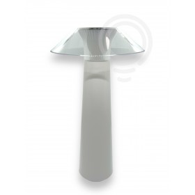 Lampada da tavolo portatile e ricaricabile con accensione touch e dimmer 3000k ip44 led 2w