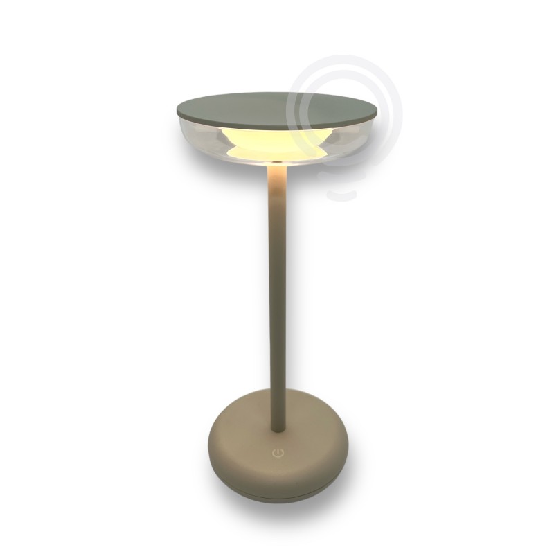 Lampe de table rechargeable avec piles en métal...