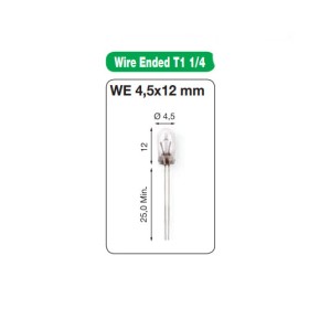 Lampada pisello natalizio microlampada 24v trasparente chiaro votivo
