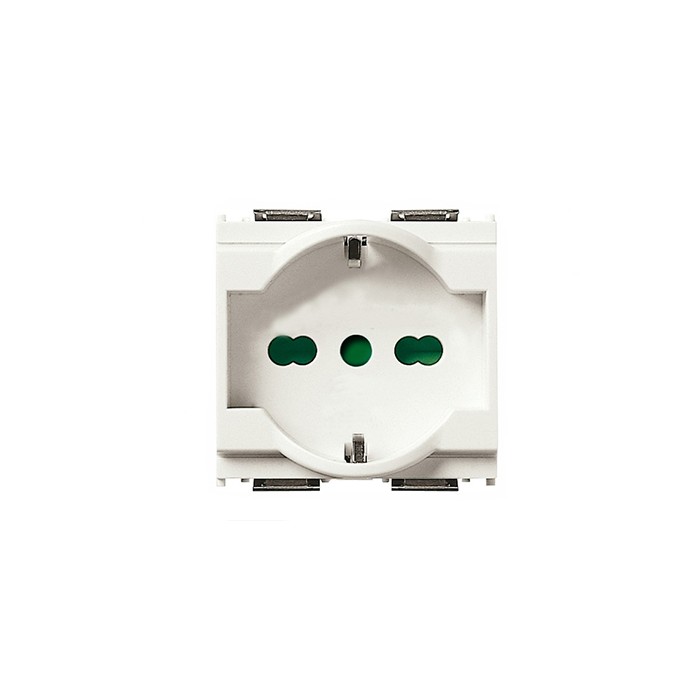 Presa elettrica universale idea viamr bianco 2p+t 16a tedesco