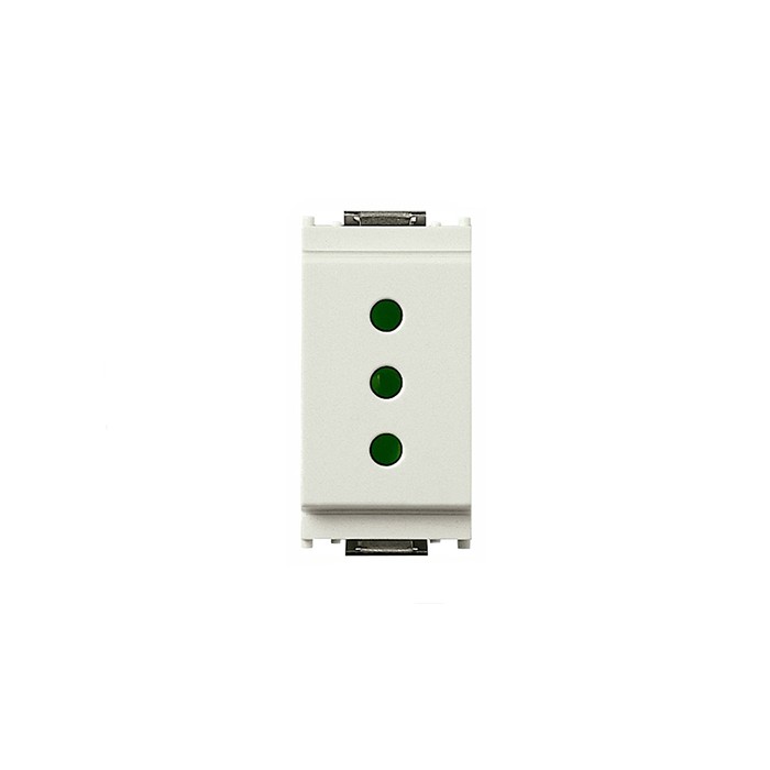 Presa di corrente 1 modulo serie idea vimar 2p+t 10a p11 bianco