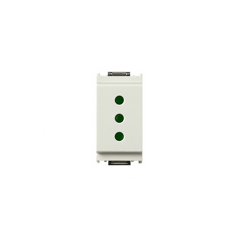 Presa di corrente 1 modulo serie idea vimar 2p+t 10a p11 bianco
