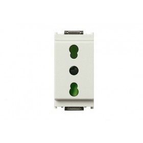 Presa elettrica bipasso 2p+t 16a p17/11 bianco idea vimar