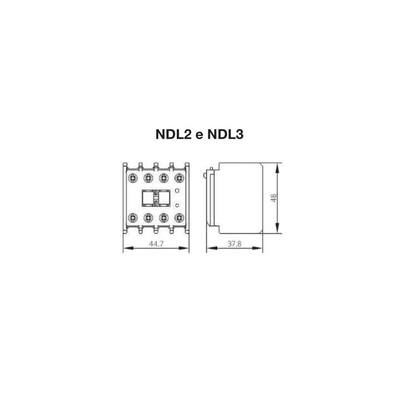Blocco contatto ausiliare NDL3-22 2na+2nc Wimex