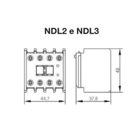 Blocco contatto ausiliare NDL3-22 2na+2nc Wimex