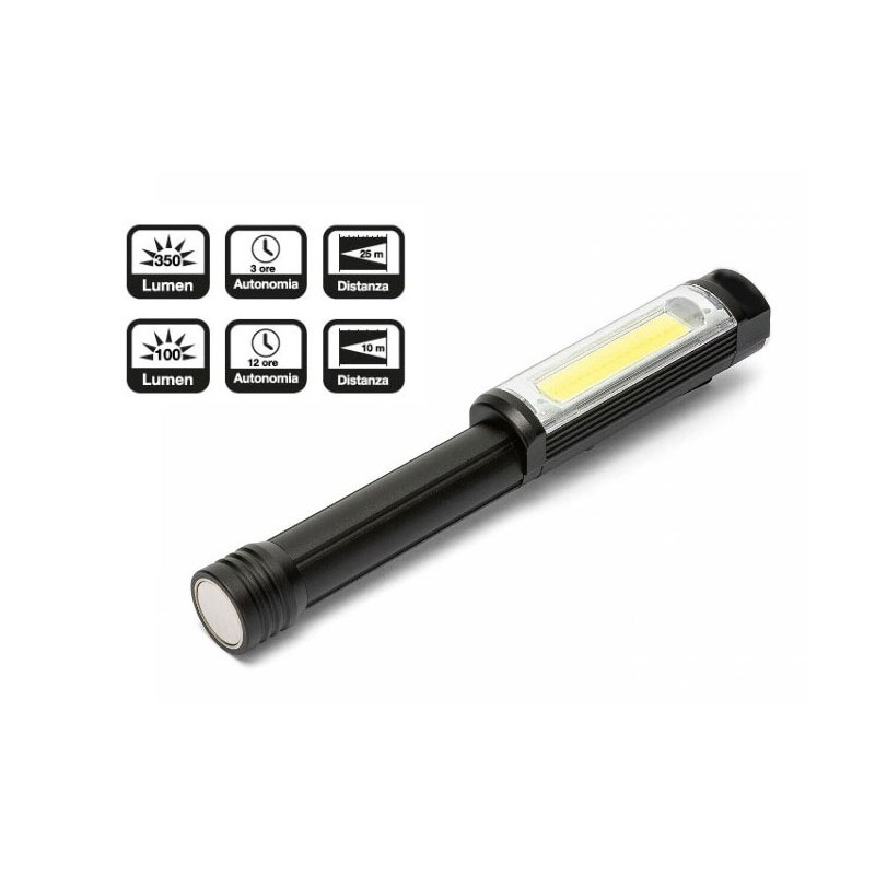 Lampe de travail avec aimant lumineux 3 LED AA,...