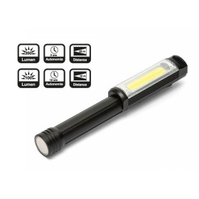 Torcia da lavoro con calamita luce led 3 AA doppia funzione luce
