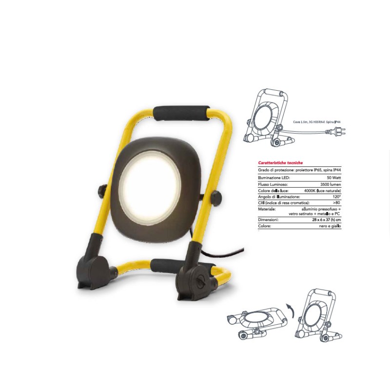 IP65 50w 3500lm portable outdoor construction...