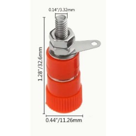 Boccola da pannello femmina colore rosso foro d.4mm