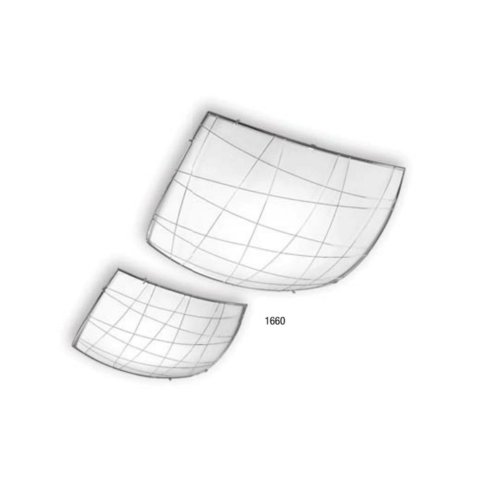 Plafoniera vetro bianco satinato e27  1x75w 